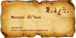 Mocsai Ákos névjegykártya