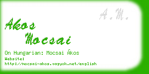 akos mocsai business card